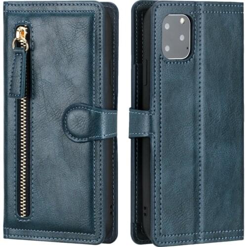 For iPhone 11 Pro Max case Wallet Leather Zipper Flip Phone case For iPhone XR SE 2020 7 8 PLUS 6 6S XS MAX Fundas Cover