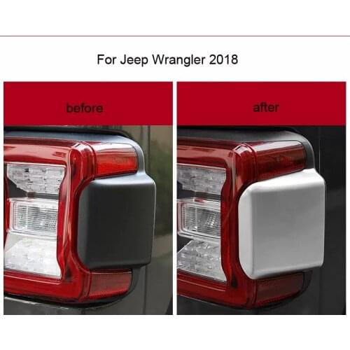 For Jeep Wrangler 2018 Metal/ABS High Quality Car Rear Headlight Fog Lamp Taillight Cover Trim Car Styling Accessories