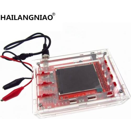 DSO138 2.4" TFT Handheld Pocket-size Digital Oscilloscope Kit DIY Parts + Acrylic DIY Case Cover Shell for DSO138