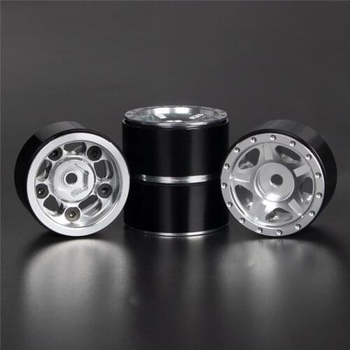 Aluminum Beadlock Wheel Rim Set for Axial SCX24 Deadbolt C10 JLU B-17 RC Car Accessories