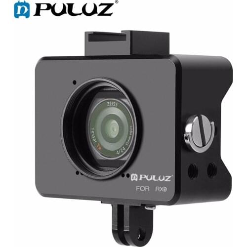 PULUZ for Sony RX0 Housing Shell CNC Aluminum Alloy Protective Cage with 37mm UV Lens & Base Mount & Screw