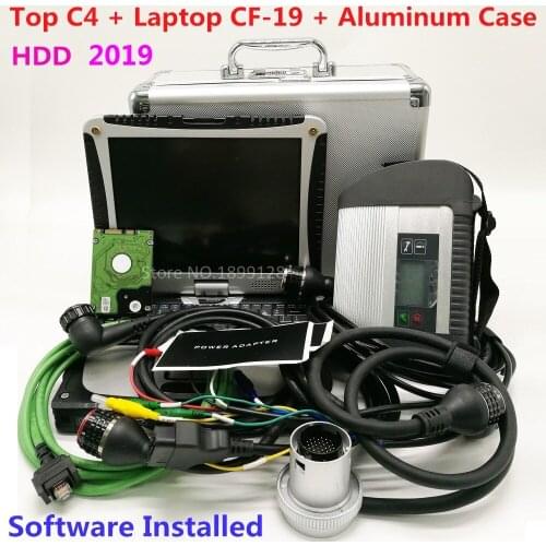 High Quality MB STAR C4 Full Chip 2020.06 Software HDD MB SD Connect Compact 4 Diagnostic Tool C4 with Laptop CF-19 CF19