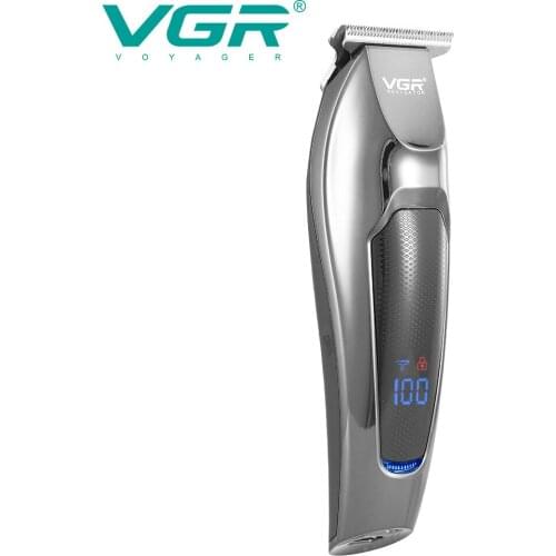 VGR V-070 Hair Clipper Professional Barber Oil Head Carving Personal Care LCD Digital Display Electric Clippers Trimmer Men