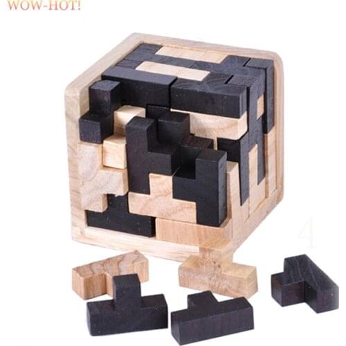 WOWHOT Classic IQ Wooden Magic Tetris Puzzle Game for Adults Children Gifts,Lock IQ Mind Brain Teaser Games Educational Toys
