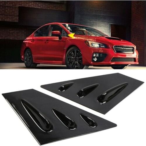 NEW-Car ABS Gloss Black Side Window Louver Cover Trim for Subaru WRX STi 2014-2019