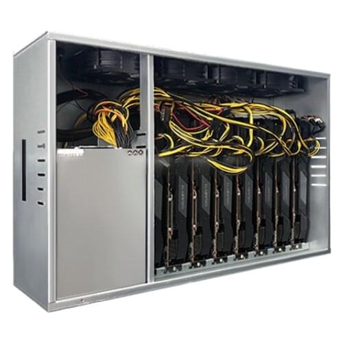 Wholesale ETH BTC Zcash BCH 8 Rig GPU Miners Ethereum Mining Machine with 1650W PSU Crypto GPU Miner