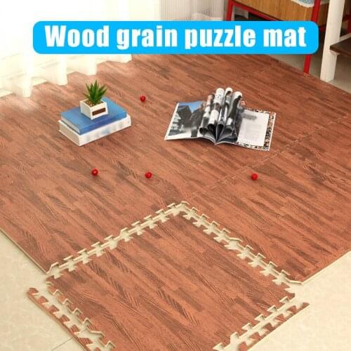 Foam Play Puzzle Mats Wood Grain Soft Non-slip DIY Toy Floor Carpets Reduce Noise SCIE999