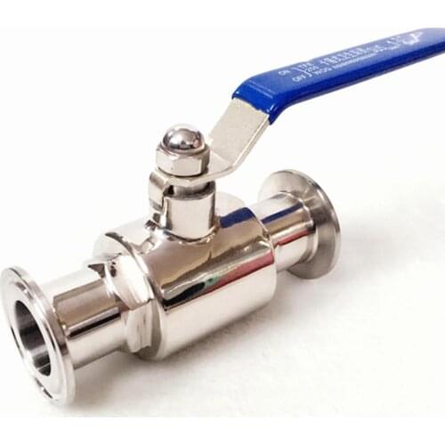 Fit 57mm 2.25" Pipe OD x 2.5" Tri Clamp Sanitary Ball Shut Off Valve SUS 304 Stainless Beer Brewing Home