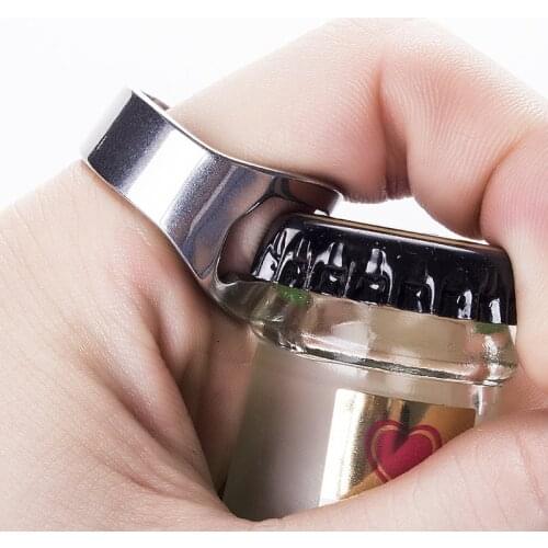 Multi-function Stainless Steel Colorful Ring-Shape Opener Beer Bottle Opener Bottle Beer Cap Remover Kitchen Gadgets Bar Tools