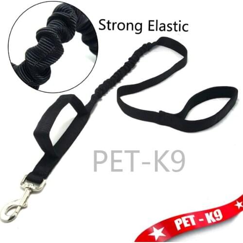 Premium Bungee Dog Leash - Shock Absorbing Anti-Pull Leash with Traffic Control Handle for Running, Walking Dog Leash