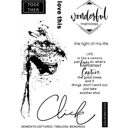 French words/Click Transparent Clear Silicone Stamp/Seal for DIY scrapbooking/photo album Decorative clear stamp A325