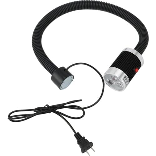 US PLUG,LED Magnetic Work Light 9W 220V 19.68inch / 500mm Magnetic Base Flexible Light, Used for Machine Tool Lighting