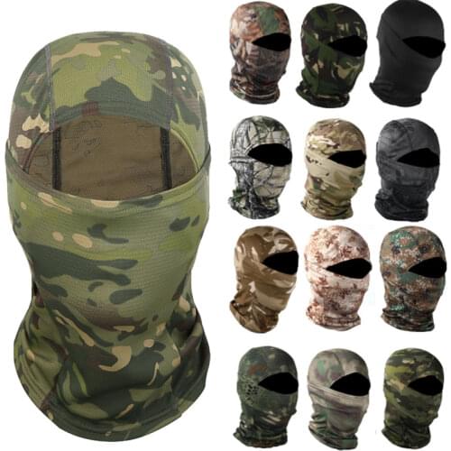 Tactical Full Face Mask Military Army Camouflage Balaclava Scarf Outdoor Sports Hunting Cycling Fishing Face Mask Cap Cover