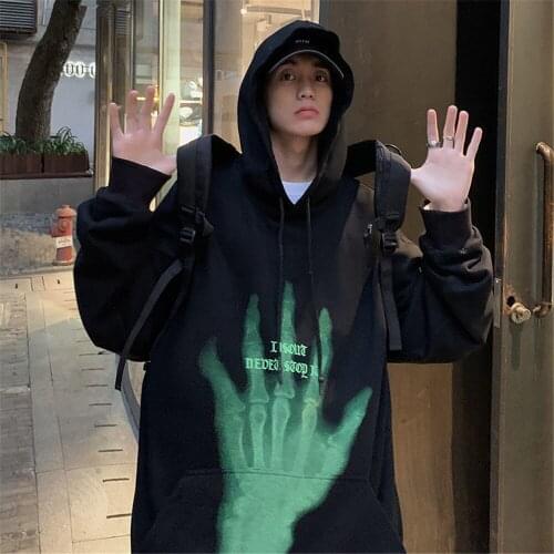 Black Bone New Hoodie Streetwear Men Fashion Gothic Funny Sweatshirt Girls Cool Tops Casual Harajuku Spring Autumn Japan Hoodies