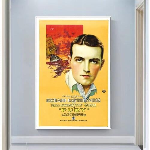 V0879 Fury Vintage Classic Movie Wall Silk Cloth HD Poster Art Home Decoration Gift