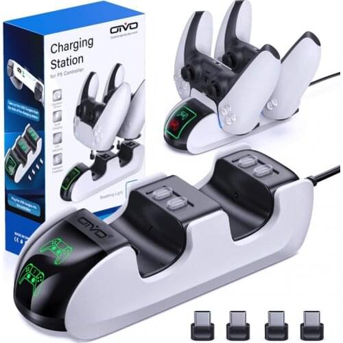 PS5 Controller Charger Charging Dock Compatible With Playstation 5 Gamepad PS5 Controller OIVO PS5 Controller Charging Dock