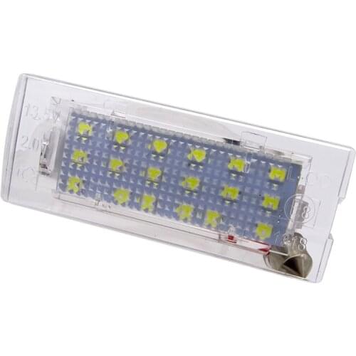 1 Pair for BMW X3 E83 2003-2010 X5 E53 1999-2003 Car ABS 12V 18 SMD 3528 Car White Light LED Number License Plate Lights Decor