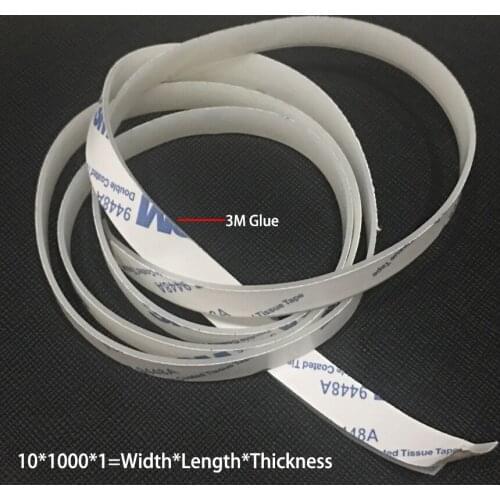 10*1000*4mm 10x1000x4 20*1000*4 20x1000x4 30*1000*4 30x1000x4 White Silicone Rubber 3M Glue Stick Self-Adhered Bar Sealing Strip