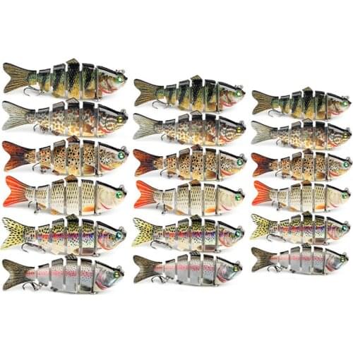 18PCS Sea Fishing lures Multi Jointed Wobblers Winter Fishing baits accessories Swimbait Artificial Hard Bait for fishing goods
