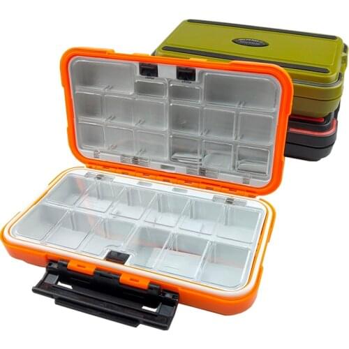 20*12*5CM DIY Fishing Tackle Box Waterproof Double Side Storage Box For Lure Hooks Carp Fishing Accessories 30 Compartments A305