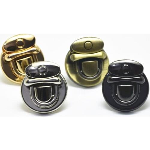 20pcs Metal Snap Lock Buckle For DIY Handbag Bag Purse Hardware Accessories