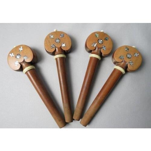 4pcs of 4/4 cello Fittings,4pcs Jujube inlay cello pegs,cello part