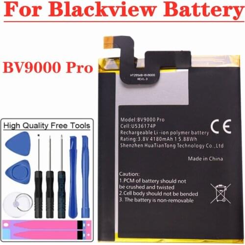 BV9000 Pro Battery For Blackview BV9000 Pro BV9000pro Smart Mobile Replacement Battery 4180mAh High Quality Batteries + Tools