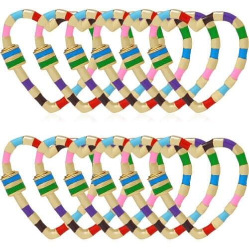 DIY Jewellry Making Neckalce Multicolor Fastener Screw Lock Clasps Supplies For Handmade Mesh Chains Enamel Penadnt Accessories