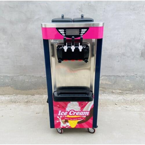 3 Flavors Soft Ice Cream Machine 2100W for Business