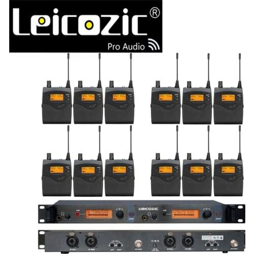 Leicozic 12 Receivers 1 Transmitter SR2050 IEM in ear wireless monitor system UHF Professional Stage Wireless Monitor system new