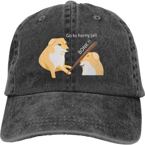 Go To Horny Jail Bonk Meme Baseball Cap cowboy hat Peaked cap Cowboy Bebop Hats Men and women hats