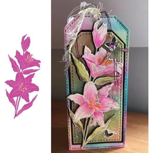 Blooming Lilies Metal Cutting Dies Stencil For Scrapbooking Album Photo Paper Cards Crafts Handmade New 2019 Die Cut Emboss