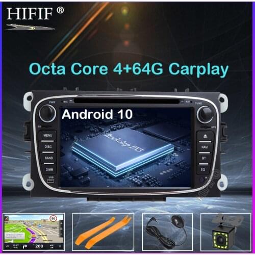 DAB Android 10 CD DVD Radio Player Navi GPS for FORD FOCUS Mondeo GALAXY C-Max S-MAX Kuga DSP CARPLAY IPS