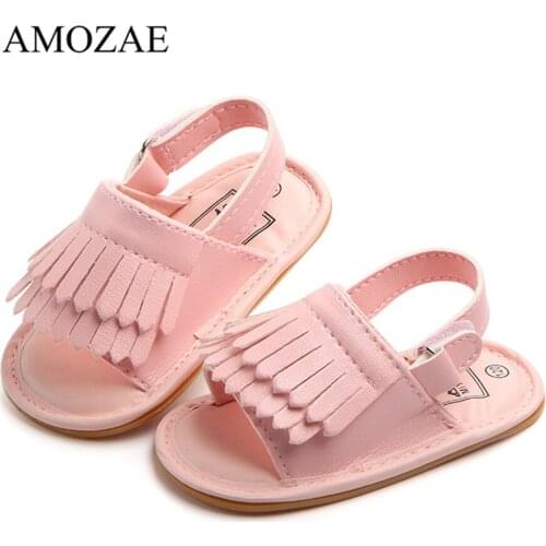 Baby Sandals PU Baby Girl Shoes Newborn PU Tassel Fashion Rubber Soles Baby Girl Sandals 2021 Summer Girl Sandals For 0-18M
