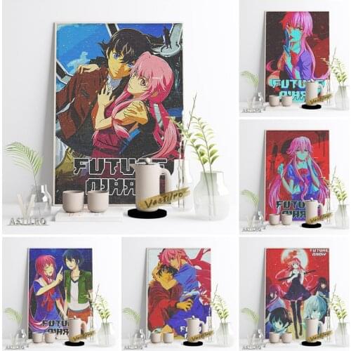 Future Diary Classic Anime Cartoon Role Poster Gasai Yuno Print Art Wall Stickers Modern Living Room Home Decor Fans Collection