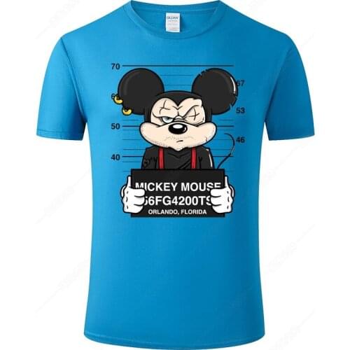 Mickey Mouse T Shirt For Men Summer Cotton Short Sleeve Funny Tee Fashion Cartoon Anime Print Homme T Shirt Unisex Clothes J123