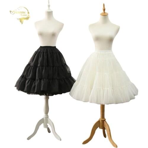 Ivory Black Girl Short Skirt Fluffy Princess Petticoat Dress Lolita Dress Fashion Women Party Skirt Tutu Faldas Mujer Saias Jupe