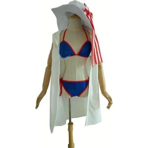 2017 FateExtra CCC Caster Tamamo no mae Cosplay Costume Swimsuit