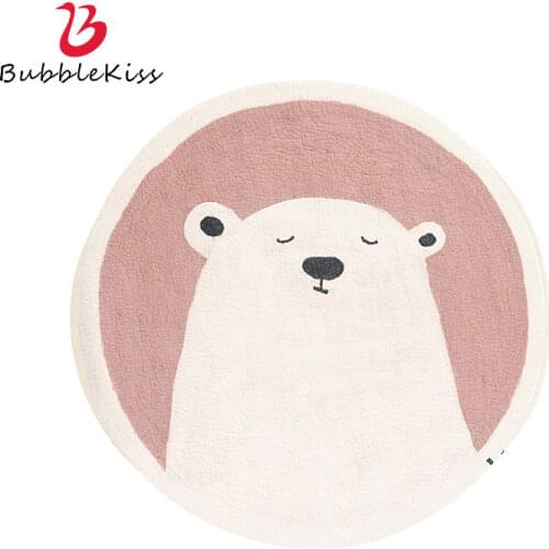 Bubble Kiss Round Rug Childrens room Thick Cartoon Carpet Living Room Soft Coffee Table Mat Bedroom Decor Carpet Home Area Rugs