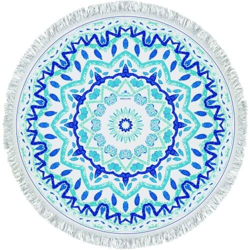 Round Beach Towel 2021 Summer Season Sea or Pool Towel Colorful