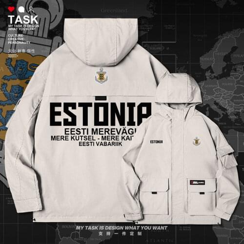 Estonia Estonian EST Eesti men jacket hooded Navy logo army fan new clothing streetwear coat fashion nation top autumn clothes