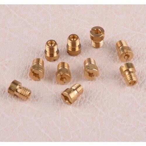 LETAOSK 10pcs Gold Main Jets Nozzle Set 5mm 75-98 Fit for Dellorto Carburetor Garden Parts Tool