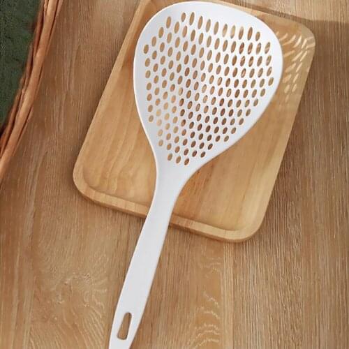 1PC Nylon Large Colander Portable Anti-scald Skimmer Strainer Fry Food Mesh Long Handle Skimmer Baking Home Kitchen Accessories