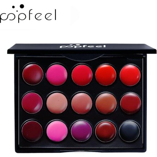 15-in-1 Lipstick Palette Matt Pallete Waterproof Moisturizer Lip Cream Smooth Makeup Lasting Lip Stick Set Batom Maquiagem