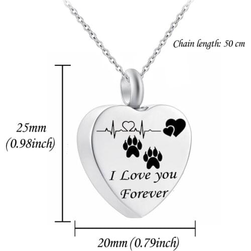 Pet Paw Memorial Ashes Necklace with Angel Wing and Birthstone Charm Cremation Urn Necklace for Ashes Memorial Cat Jewelry