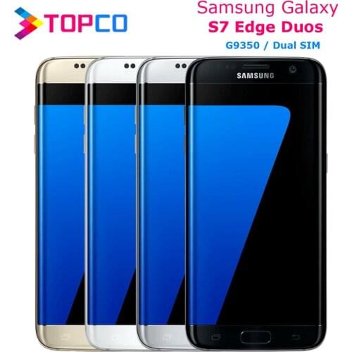 Samsung Galaxy S7 edge Duos G9350 Dual Sim Original Unlocked Android Mobile Phone Octa Core 5.5" 12MP&5MP RAM 4G ROM 32GB NFC