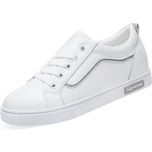 Round-Toe Height-Increasing Low-Top Shoes, Lace-Up Color Matching Shoes, WomenS Platform WomenS Shoes