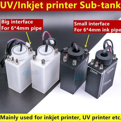 Sub tank for Inkjet printer UV printer 4 Ways Ink Sub Tank for Infiniti Crystaljet Allwin Solvent Printer Small ink cartridges