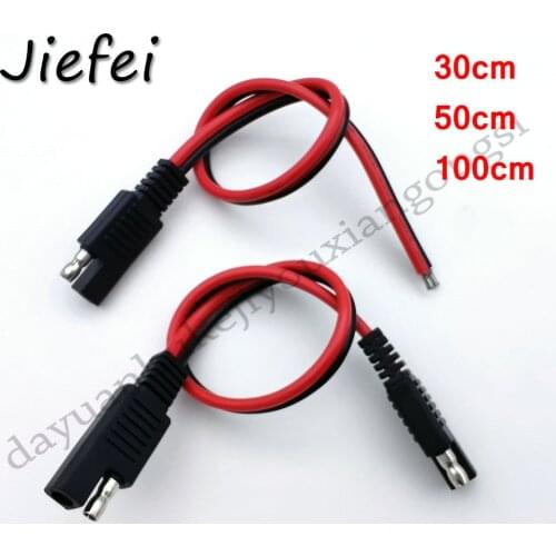 10pcs SAE to SAE Extension cord or SAE 2 POLE FLAT PLUG LOAD SIDE CONNECTOR 30CM 50CM 100CM 1M 2M Cable 14AWG / 18AWG