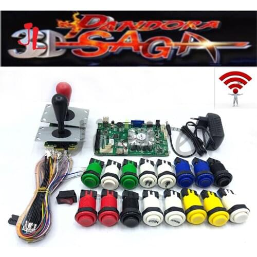 WiFi 4018 upgrad 4188 in 1 Arcade Game Baord Pandora 3d 2 players 5pin Joystick American Happ Style Push Button Retro Part